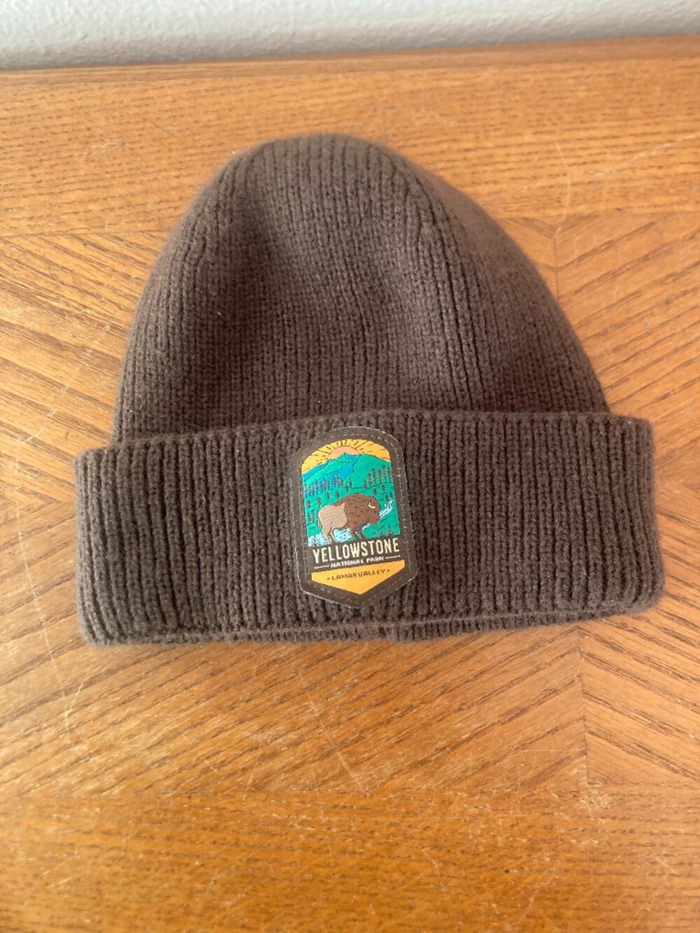 YELLOWSTONE NATIONAL PARK Chocolate Brown Beanie (OS)